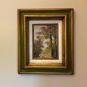 Original Framed oil  Autumn Landscape Painting